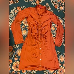 Guess Burnt Orange Cinch Dress (P-5)